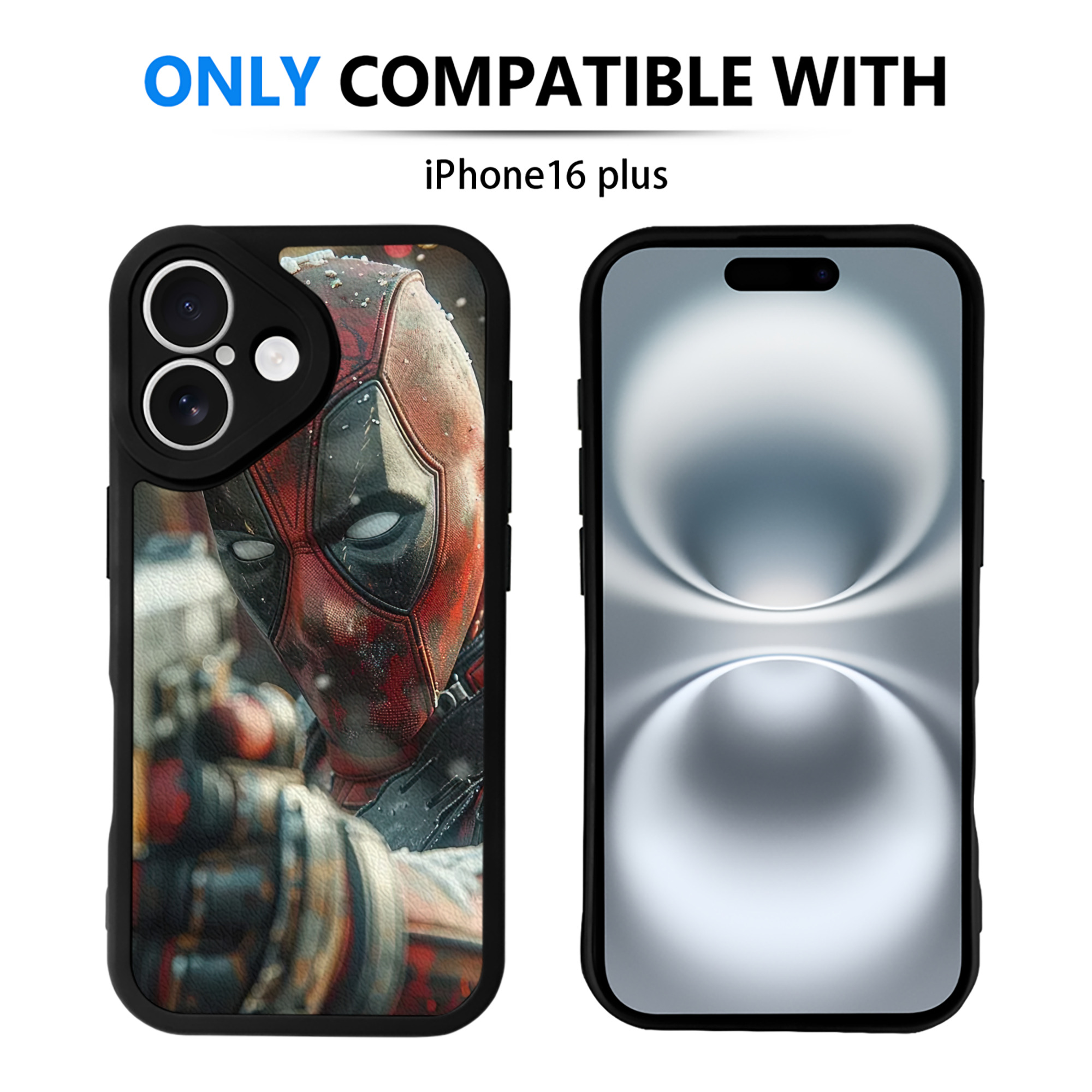 （画像用） Deadpool デッドプール 【iPhone 16シリーズ対応】シリコンスマホケース（レザー調） 材質：シリコン